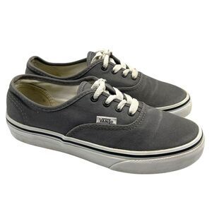 VANS Classic Shoes Sz 2 Sneaker Boys Girls Youth Gray Fabric Lace Up Skateboard‎